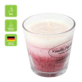 Duftkerze im Glas, Vanille-Patchouli, 100% pflanzliches Stearin, KERZENFARM HAHN, mit reinen ätherischen Ölen, Brenndauer ca. 24h - luterne.shop
