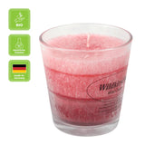 Duftkerze im Glas, Wildkirsche, 100% pflanzliches Stearin, KERZENFARM HAHN, mit reinen ätherischen Ölen, Brenndauer ca. 24h - luterne.shop
