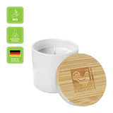 Duftkerze im Glas, Zitronengras, 100% pflanzliches Rapswachs, KERZENFARM HAHN, mit reinen ätherischen Ölen, Brenndauer ca. 17h - luterne.shop