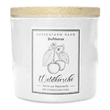 Duftkerze im Glas, Wildkirsche, 100% pflanzliches Rapswachs, KERZENFARM HAHN, mit reinen ätherischen Ölen, Brenndauer ca. 17h - luterne.shop