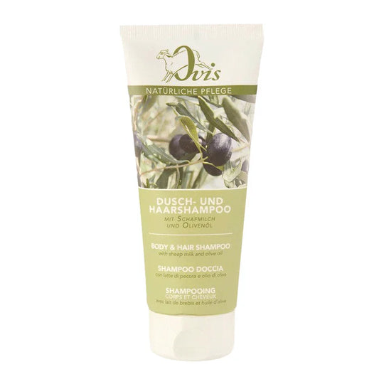 Dusch- & Haarshampoo mit Bio-Schafmilch & Olivenöl, Ovis Schafmilchseife, 100% natürlich, 200 ml
