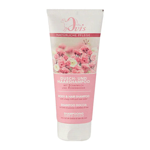 Ovis Dusch- & Haarshampoo mit Bio-Schafmilch & Rosenwasser, 100% Bio, 200 ml