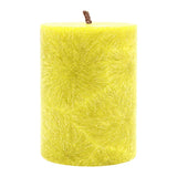 Stumpenkerze aus Stearin, Gelb, 50/65 mm, 100% pflanzlicher Wachs, KERZENFARM HAHN, Brenndauer ca. 15h - luterne.shop