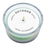 Glasschale Outdoor mit Dochtkerze, Outdoor-Kerze, Light Green, WENZEL, 150/80 mm, Brenndauer ca. 20h