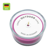 Glasschale Outdoor mit Dochtkerze, Outdoor Kerze, Erika, WENZEL, 150/80 mm, Brenndauer ca. 20h - luterne.shop