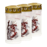 Grabkerze mit Motiv "Beeren", JEKA, 4 Tage