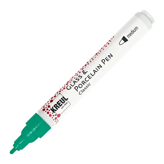 KREUL Glass & Porcelain Pen Classic medium, Französisch Grün, 2-4 mm