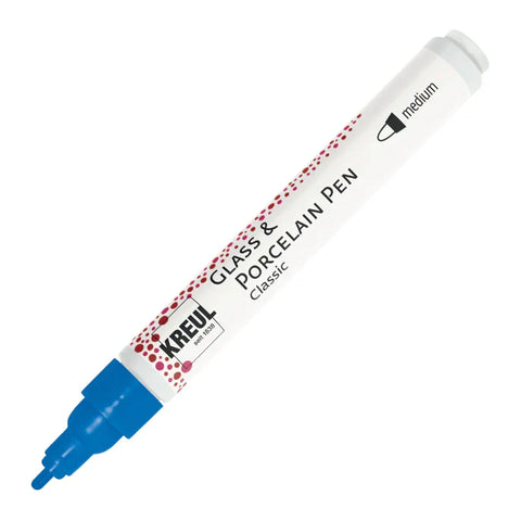 KREUL Glass & Porcelain Pen Classic medium, Lapisblau, 2-4 mm