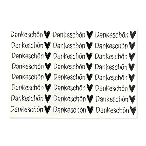Kerzenfolie, Kerzentattoo "Dankeschön", Schwarz, DIN A5
