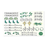 Kerzenfolie, Kerzentattoo "Firmung", Farbig, DIN A5