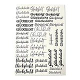 Kerzenfolie, Kerzentattoo "Glückslicht", Schwarz, DIN A4