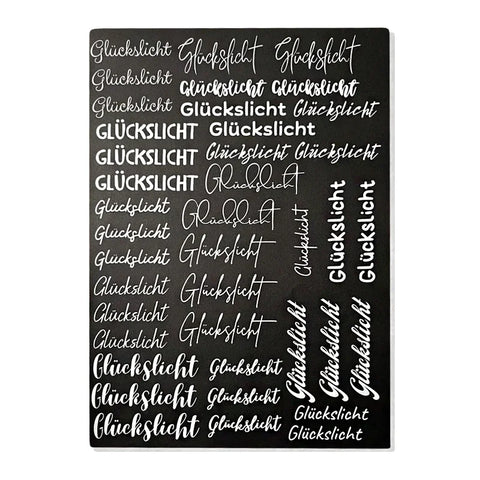 Kerzenfolie, Kerzentattoo "Glückslicht", Weiß, DIN A4