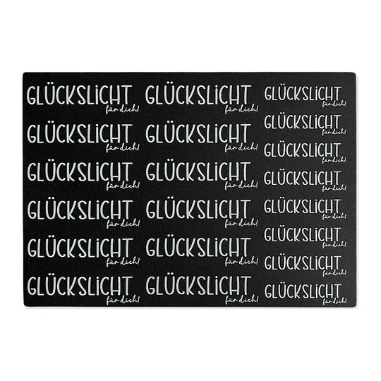 Kerzenfolie, Kerzentattoo "Glückslicht für Dich", Weiß, DIN A5