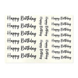 Kerzenfolie, Kerzentattoo "Happy Birthday", Schwarz, DIN A5