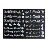 Kerzenfolie, Kerzentattoo "Herbst", Weiß, DIN A5