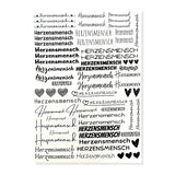 Kerzenfolie, Kerzentattoo "Herzensmensch", Schwarz, DIN A4