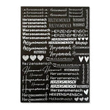 Kerzenfolie, Kerzentattoo "Herzensmensch", Weiß, DIN A4