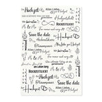 Kerzenfolie, Kerzentattoo "Hochzeit", Schwarz, DIN A4