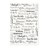 Kerzenfolie, Kerzentattoo "Hochzeit", Schwarz, DIN A4