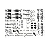 Kerzenfolie, Kerzentattoo "Home", Schwarz, DIN A5