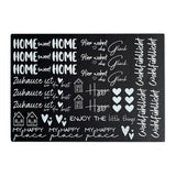 Kerzenfolie, Kerzentattoo "Home", Weiß, DIN A5