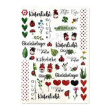 Kerzenfolie, Kerzentattoo "Käferchen", Farbig, DIN A4
