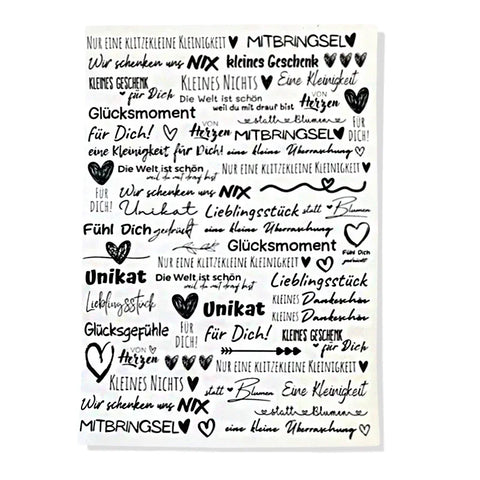 Kerzenfolie, Kerzentattoo "Kleines Nichts", Schwarz, DIN A4