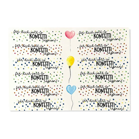 Kerzenfolie, Kerzentattoo "Konfetti", Farbig, DIN A5