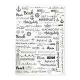 Kerzenfolie, Kerzentattoo "Maritim", Schwarz, DIN A4