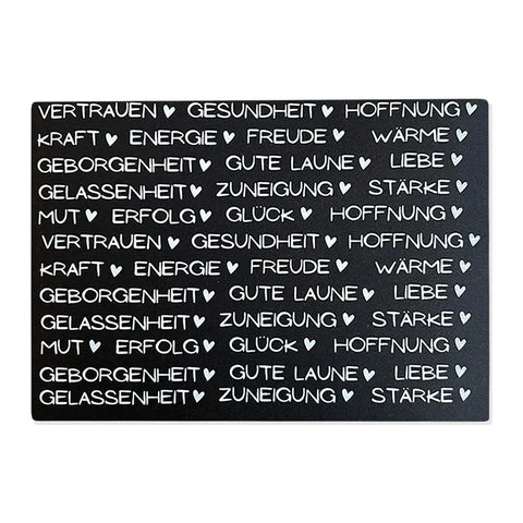 Kerzenfolie, Kerzentattoo "Nimm dir...Begriffe", Weiß, DIN A5