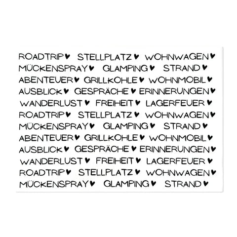 Kerzenfolie, Kerzentattoo "Nimm dir...Camperedition", Schwarz, DIN A5