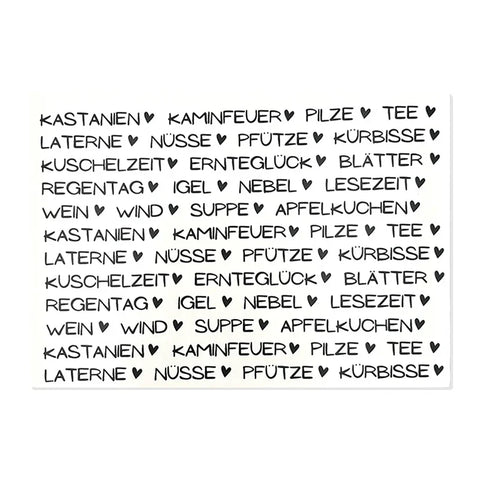 Kerzenfolie, Kerzentattoo "Nimm dir...Herbstedition", Schwarz, DIN A5