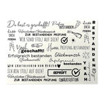 Kerzenfolie, Kerzentattoo "Prüfung", Schwarz, DIN A5