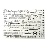 Kerzenfolie, Kerzentattoo "Prüfung", Schwarz, DIN A5