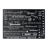 Kerzenfolie, Kerzentattoo "Prüfung", Weiß, DIN A5