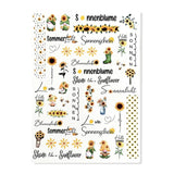 Kerzenfolie, Kerzentattoo "Sonnenblume", Farbig, DIN A4