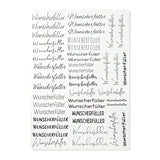 Kerzenfolie, Kerzentattoo "Wunscherfüller", Schwarz, DIN A4