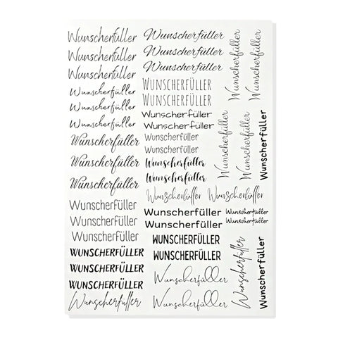 Kerzenfolie, Kerzentattoo "Wunscherfüller", Schwarz, DIN A4