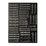 Kerzenfolie, Kerzentattoo "Wunscherfüller", Weiß, DIN A4
