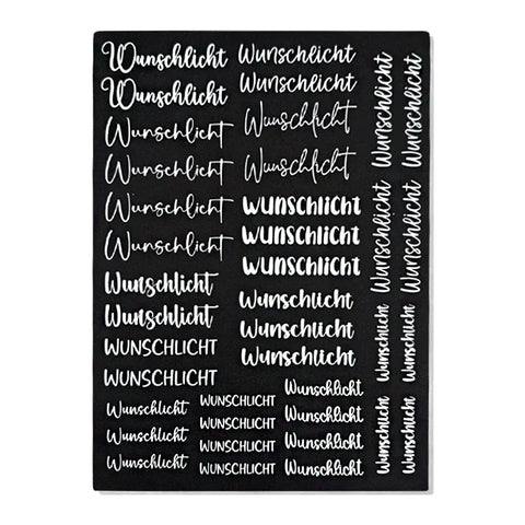 Kerzenfolie, Kerzentattoo "Wunschlicht", Weiß, DIN A4