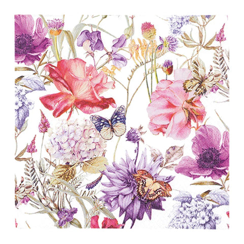 Lunchservietten „Floral Poem“, 33x33 cm, 3-lagig, Home Fashion®, 20 Stück - luterne.shop