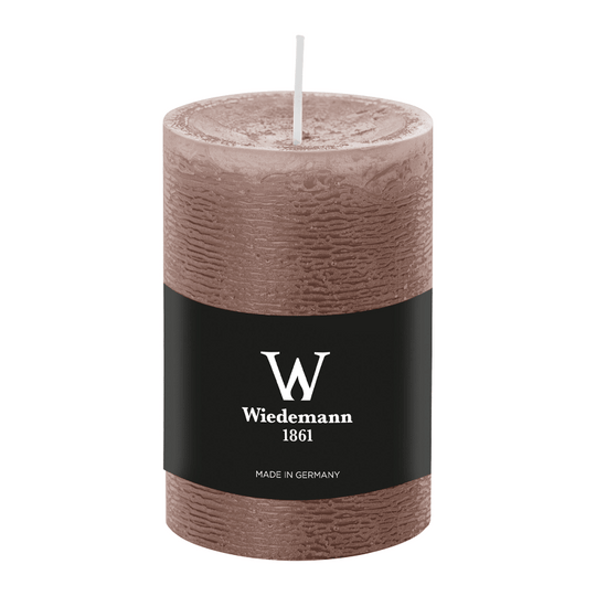 Marble Rustik Stumpenkerze Cashmere, 100/68 mm, Wiedemann, Brenndauer 42h, durchgefärbt