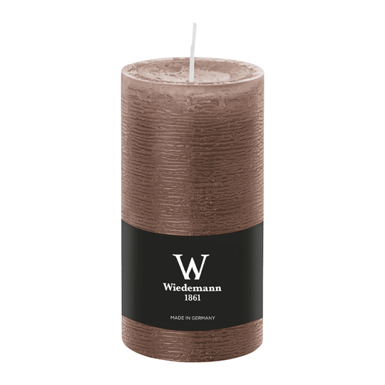 Marble Rustik Stumpenkerze Cashmere, 130/68 mm, Wiedemann, Brenndauer 54h, durchgefärbt