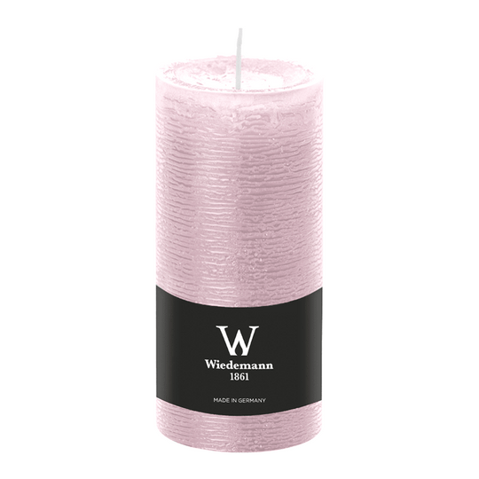 Marble Rustik Stumpenkerze Rosé, 160/68 mm, Wiedemann, Brenndauer 66h, durchgefärbt