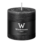 Marble Rustik Stumpenkerze Schwarz, 100/100 mm, Wiedemann, Brenndauer 85h, durchgefärbt