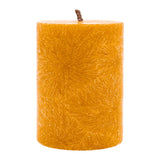 Stumpenkerze aus Stearin, Orange, 50/65 mm, 100% pflanzlicher Wachs, KERZENFARM HAHN, Brenndauer ca. 15h - luterne.shop
