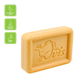 Ovis Schafmilchseife Kurkuma-Honig, 100% Bio, für die tägliche Dusche, eckig, 100 g, verpackt - luterne.shop