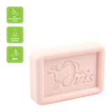 Ovis Schafmilchseife Rose, 100% Bio, für die tägliche Dusche, eckig, 100 g, verpackt - luterne.shop