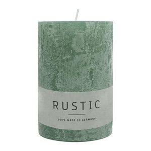 RUSTIC Stumpenkerze Efeu, 80/60 mm, WENZEL, Brenndauer 25h, selbstverlöschend