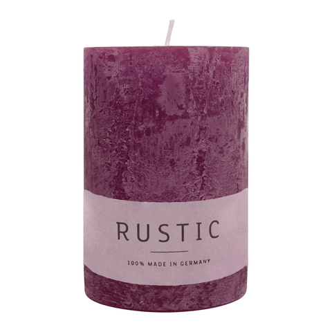 RUSTIC Kerze Erika, 80/60 mm, WENZEL, 25h